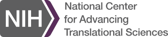 Logo of the national center for advancing translational sciences, featuring the text "nih" and an arrow through the acronym, symbolic of workforce optimization.